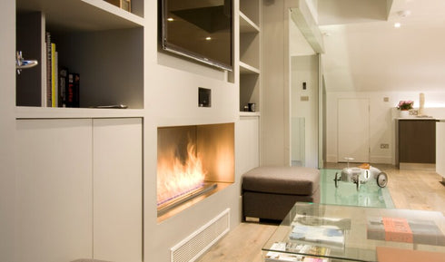 Ecosmart Fire Flex 50SS Single Sided Fireplace Insert - Black Finish / Black Burner - ESF.FX.50SS.B